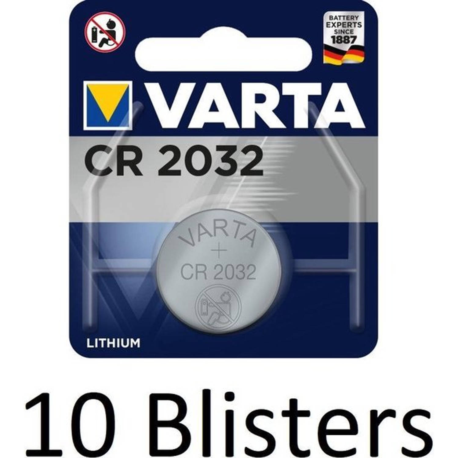 Varta 10 Stuks (10 Blisters A 1 St) Cr 2032 Knoopcel Batterij