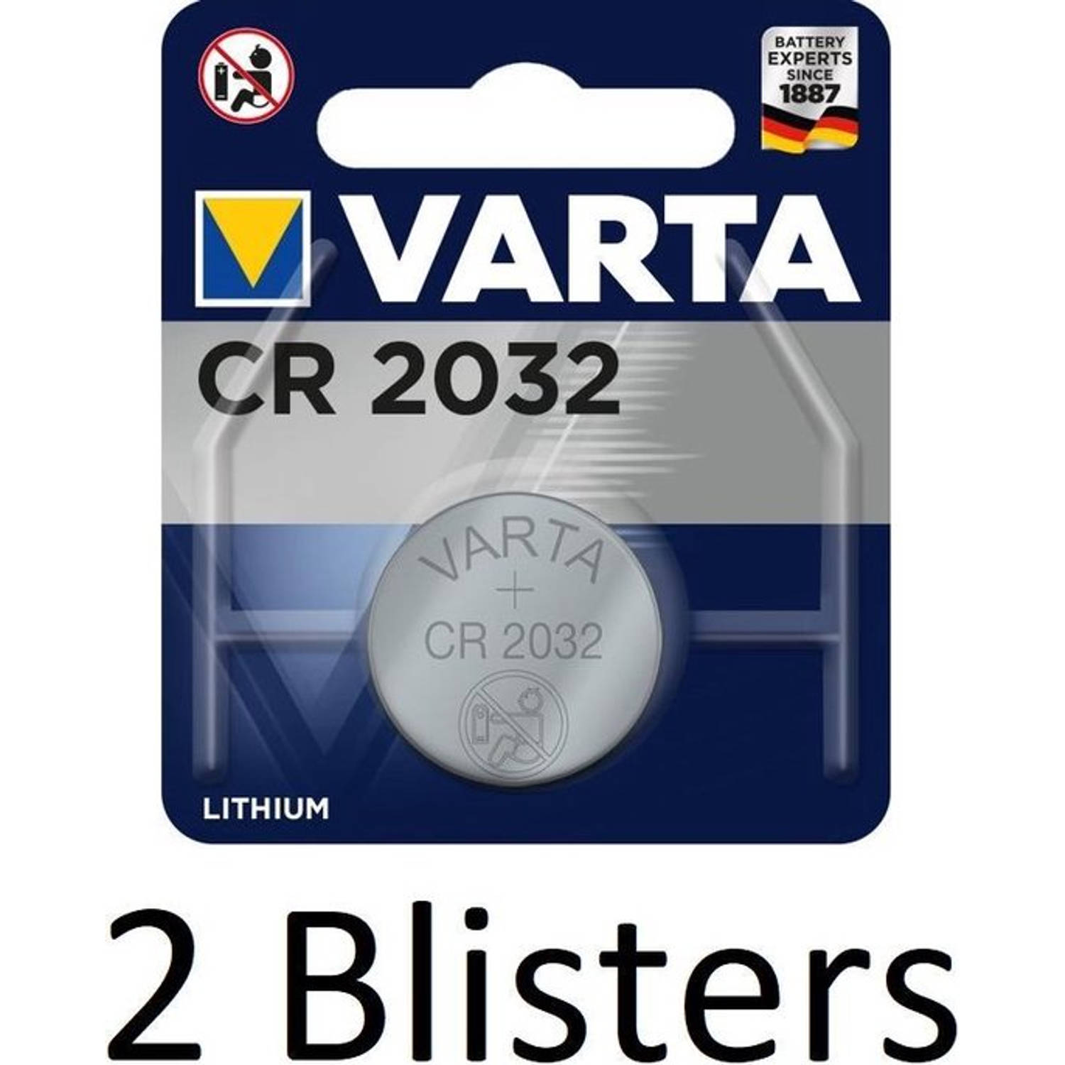 Varta 2 Stuks (2 Blisters A 1 St) Cr 2032 Knoopcel Batterij