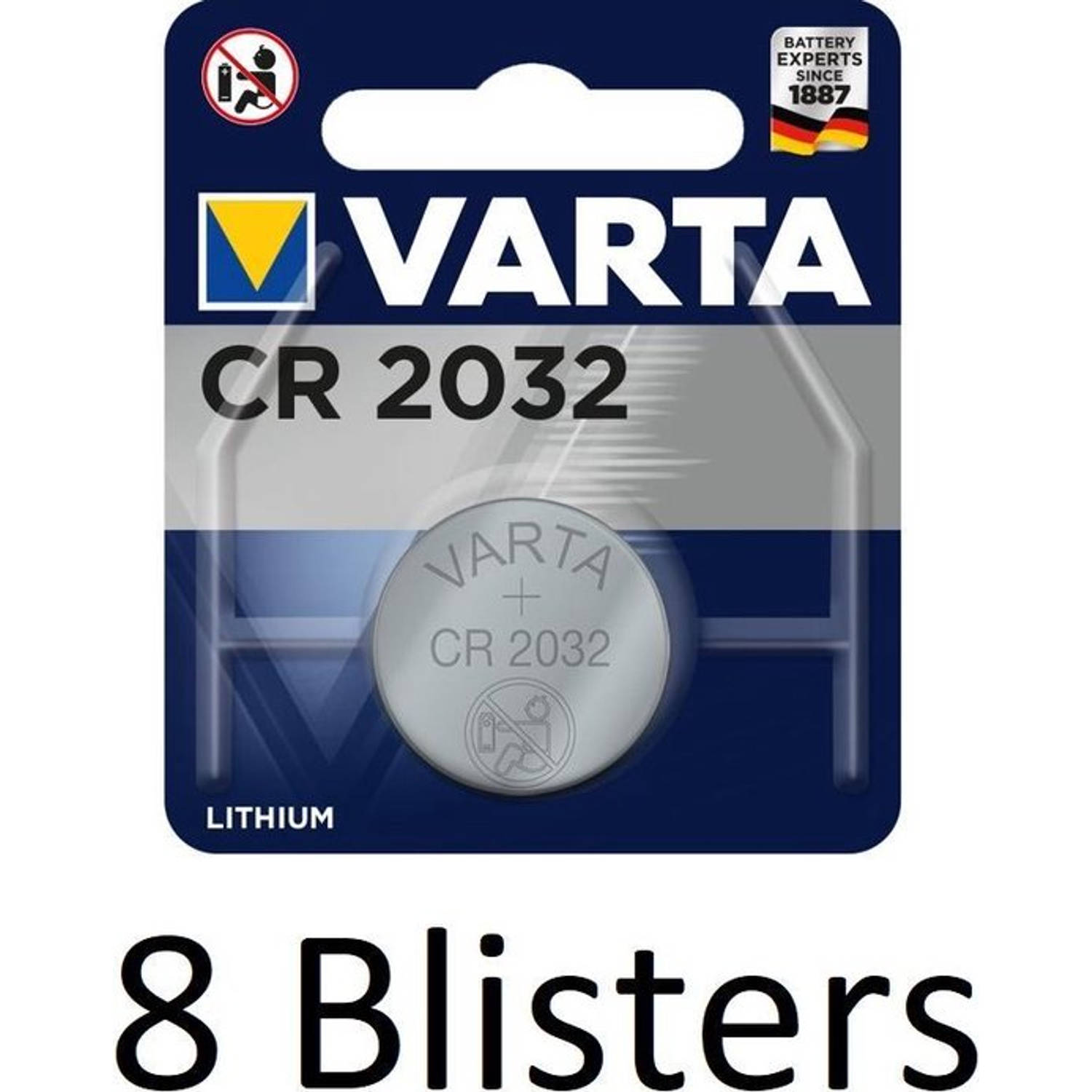 Varta 8 Stuks (8 Blisters A 1 St) Cr 2032 Knoopcel Batterij