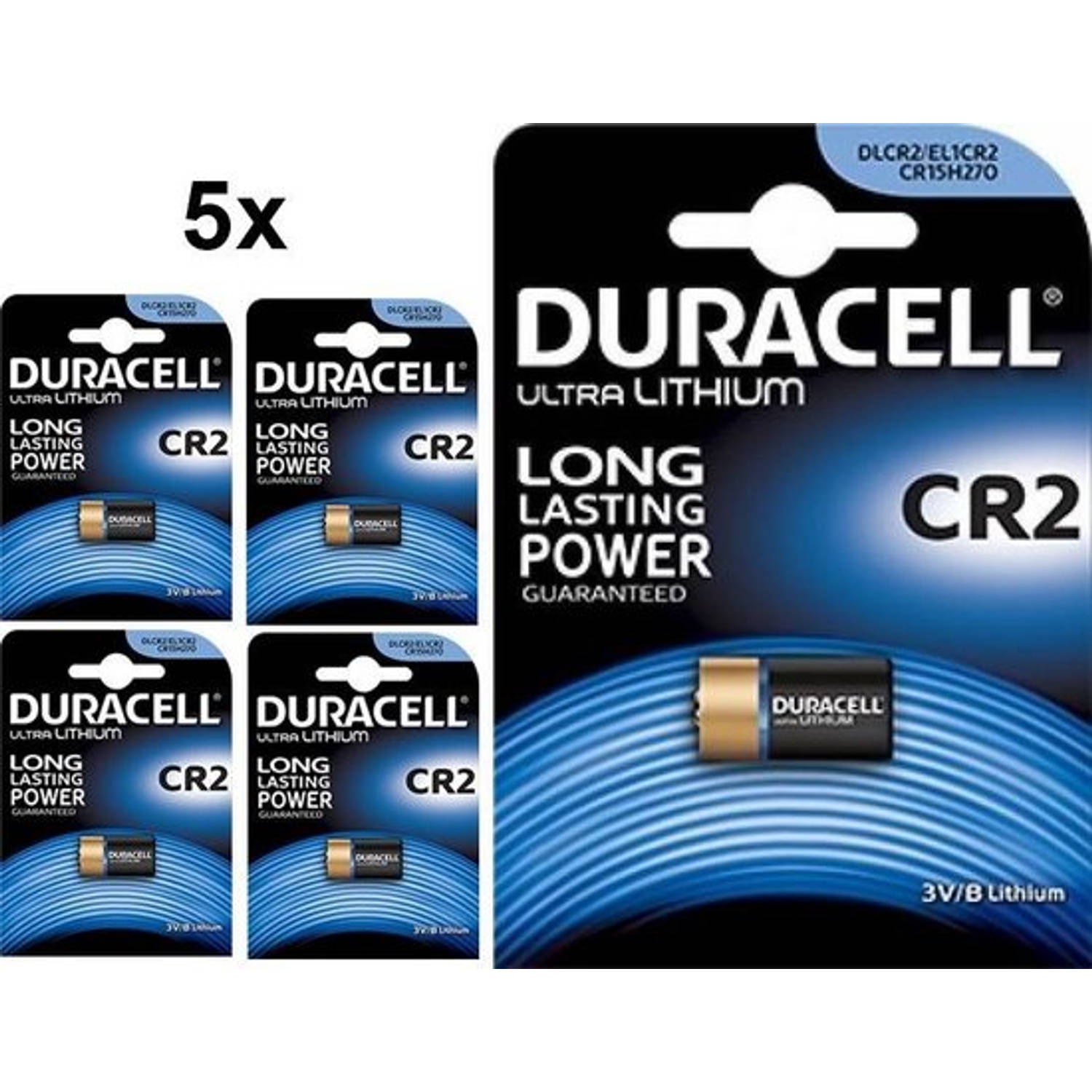 Duracell 5 Stuks - Cr2 El1cr2 Rlcr2 Dr2r 3v Lithium Batterij