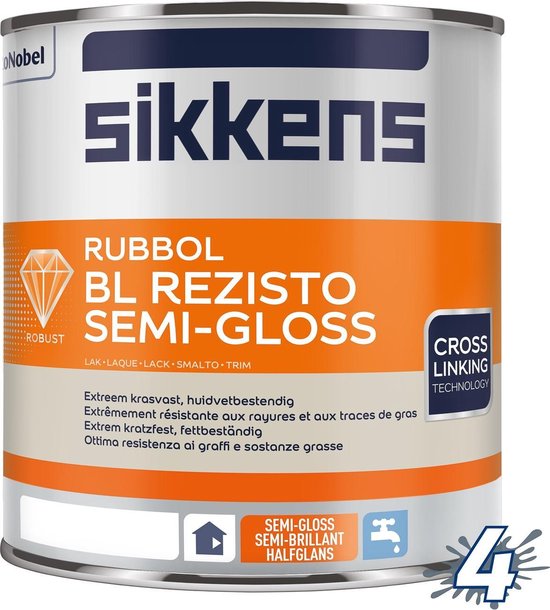 Sikkens Rubbol BL Rezisto Semi Gloss 1 l - Wit