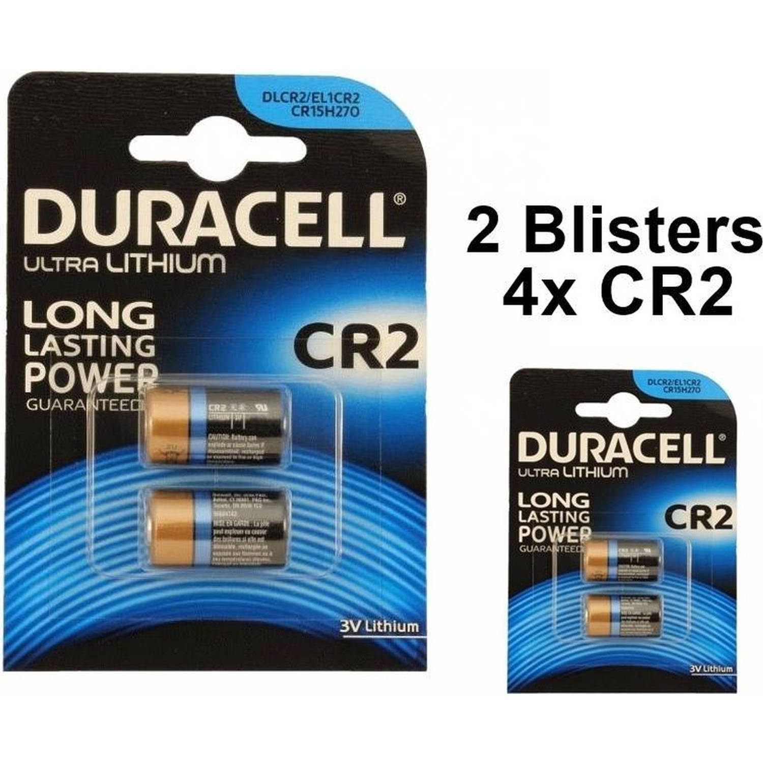 Duracell 4 Stuks (2 Blisters A 2st) - Cr2 Lithium Batterij - Blister Van 2 Stuks