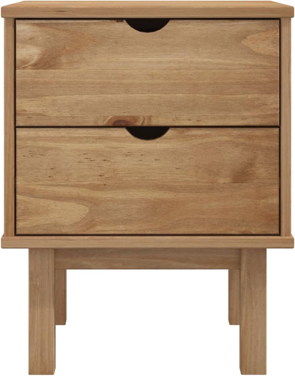 Vidaxl Nachtkastje 46x39,5x57 Cm Massief Grenenhout - Bruin