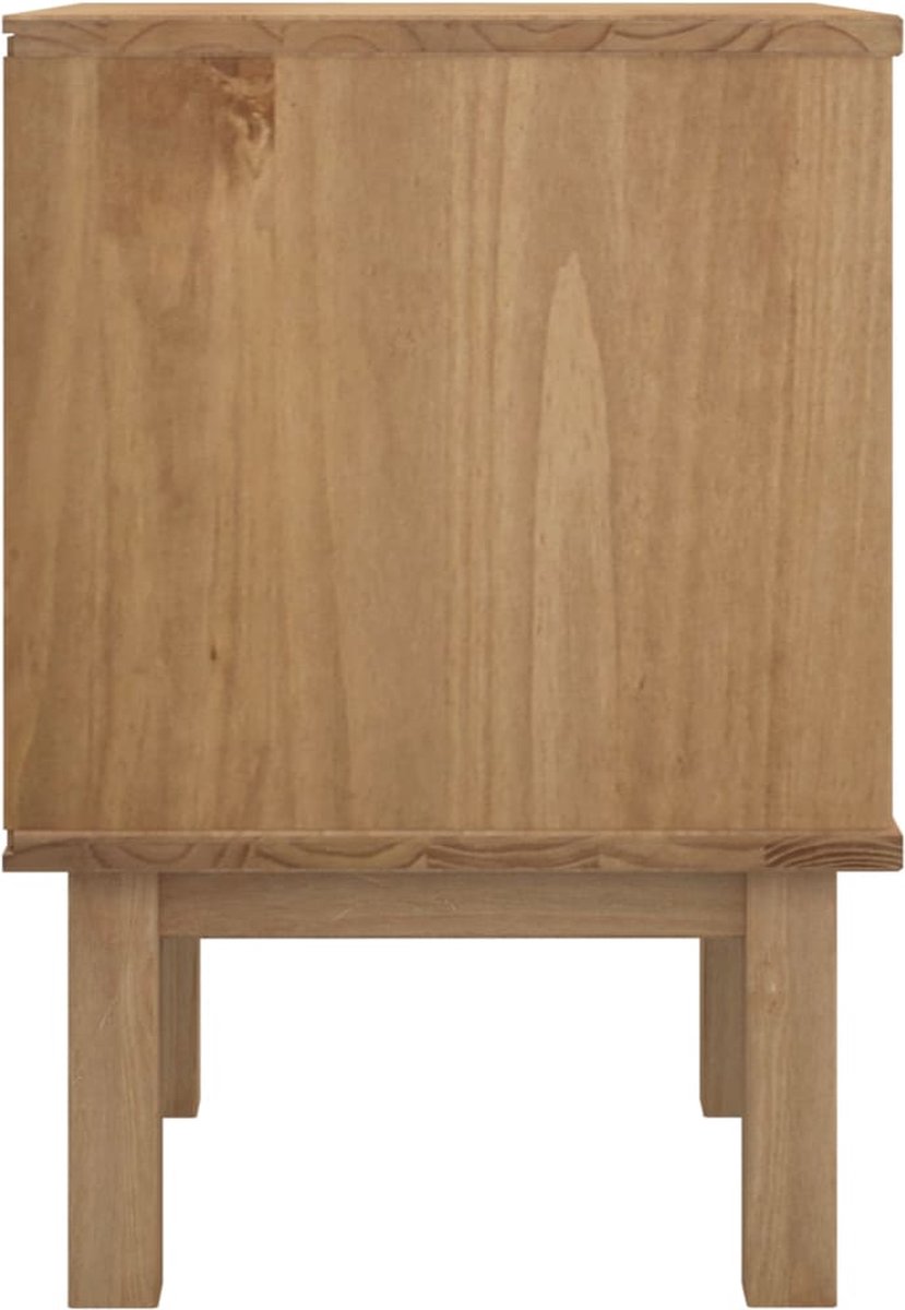 Vidaxl Nachtkastje 46x39,5x57 Cm Massief Grenenhout - Bruin