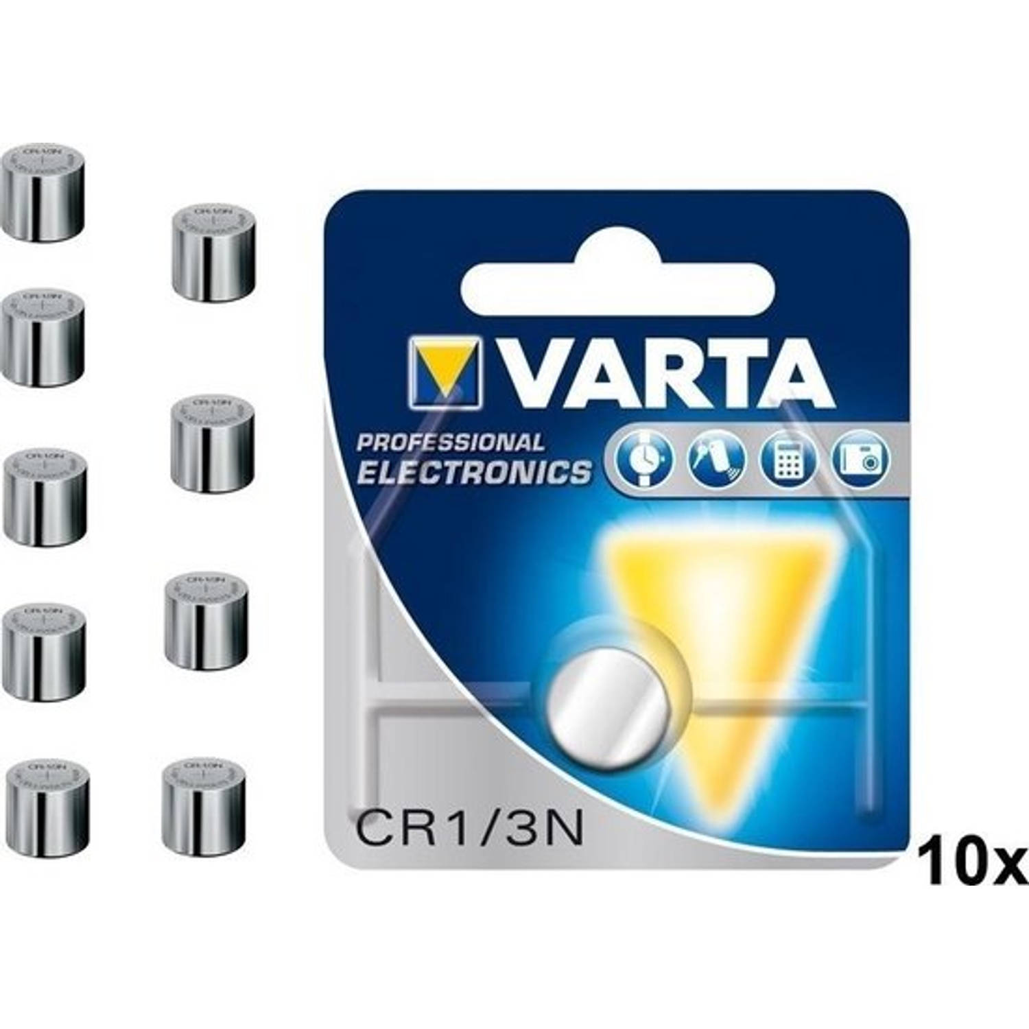 Varta 10 Stuks - Professional Electronics Cr 1/3 N 6131 170mah 3v Knoopcelbatterij