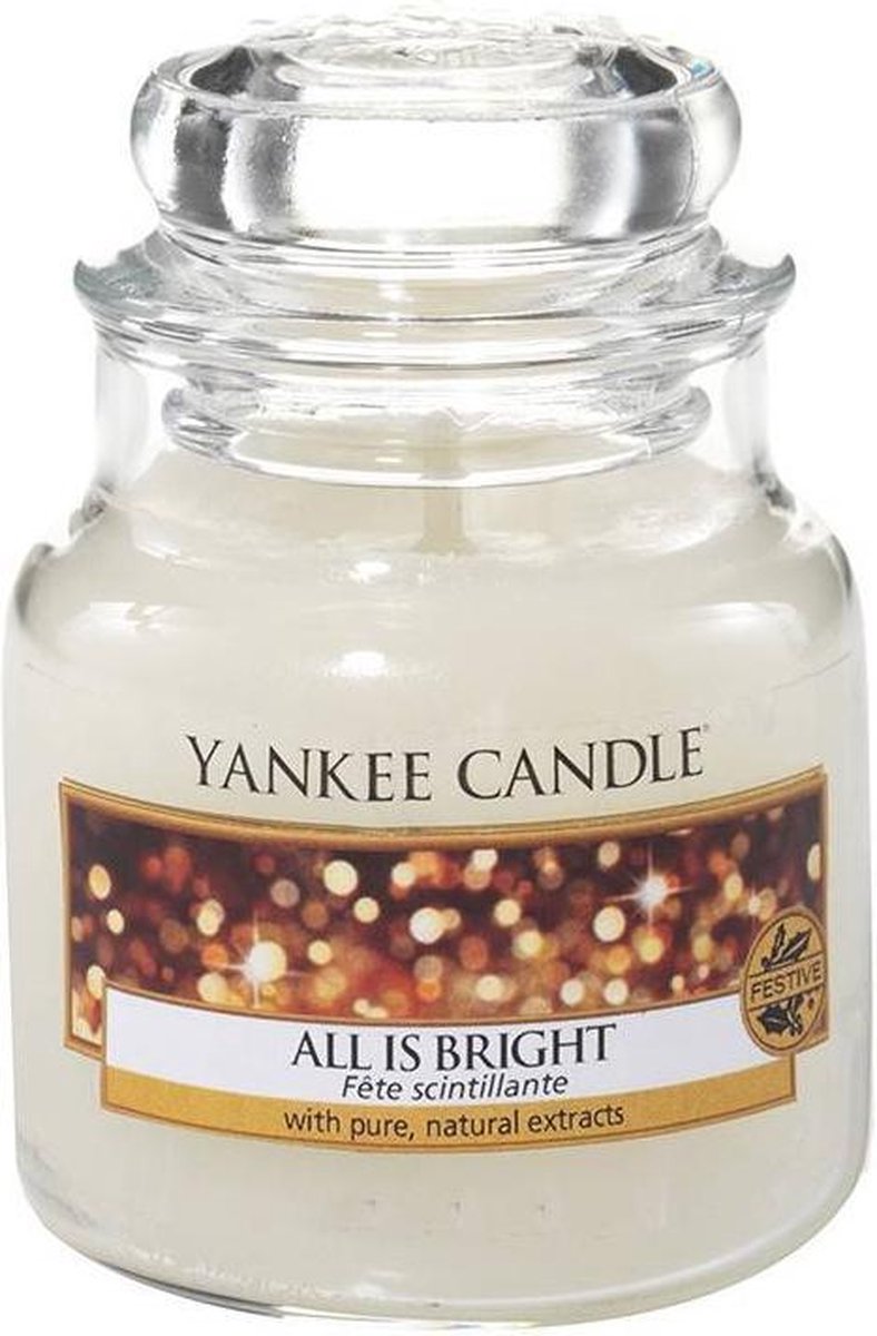 Yankee Candle Geurkaars Small All Is Bright - 9 Cm / ø 6 Cm