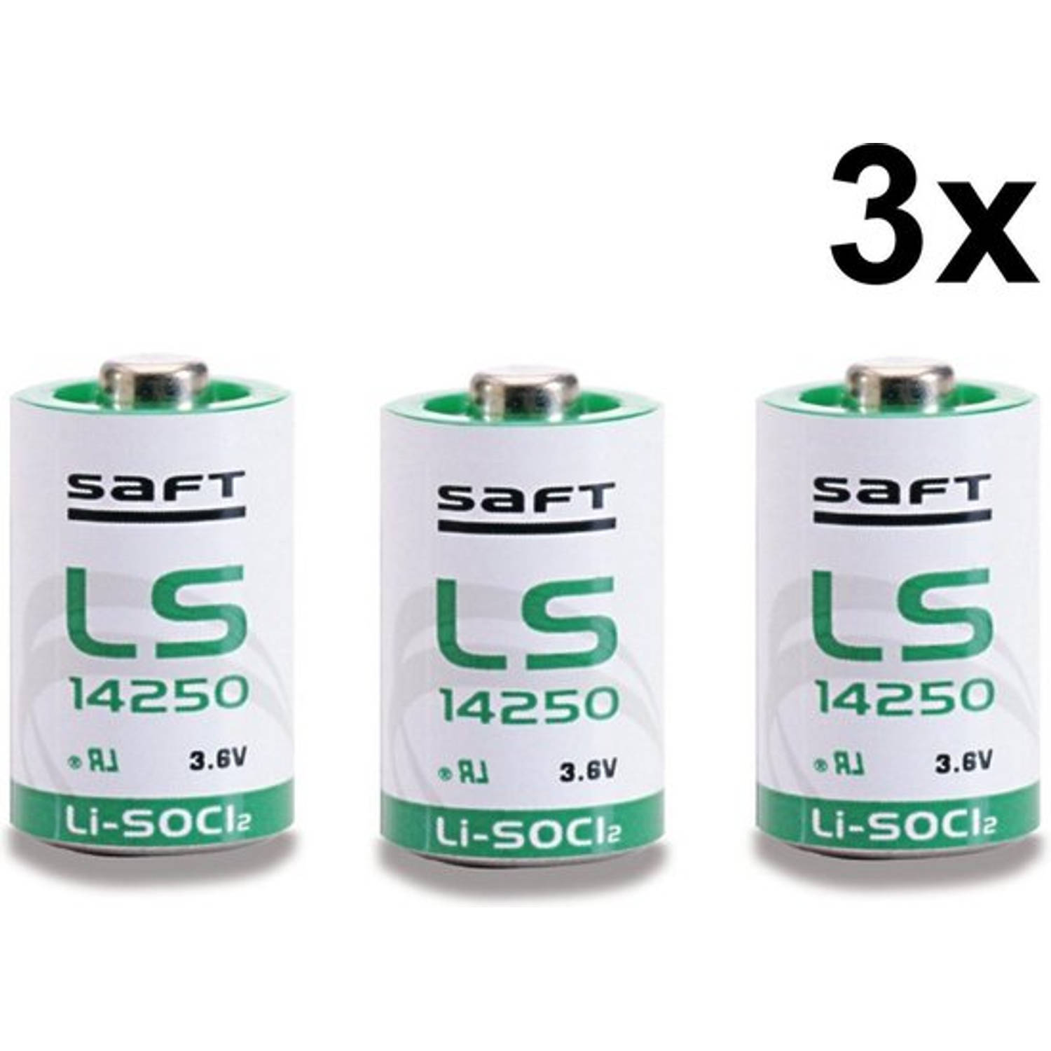 Saft 3 Stuks - Ls14250 / 1/2aa Lithium Batterij 3.6v