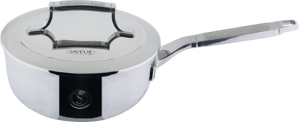 Saveur Selects - Triply Rvs Steelpan Inductie - 20cm - 1.8 Liter - Grijs