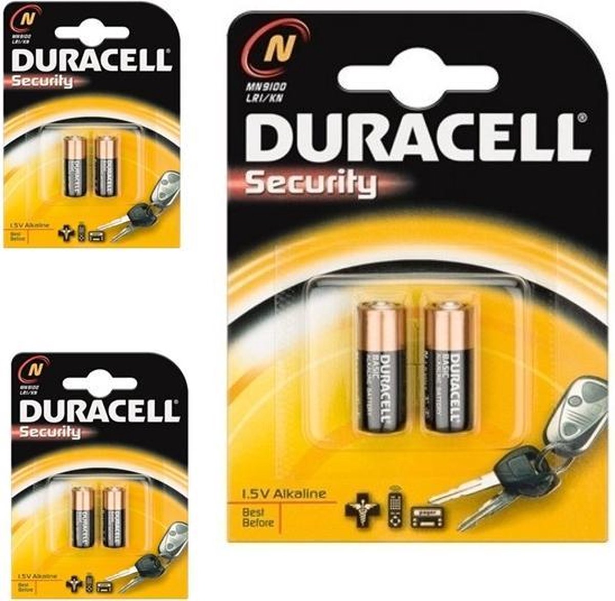 Duracell 6 Stuks (3 Blisters A 2st) - Lr1 / N / E90 / 910a 1,5 V Alkaline Batterij (Duo Pack)