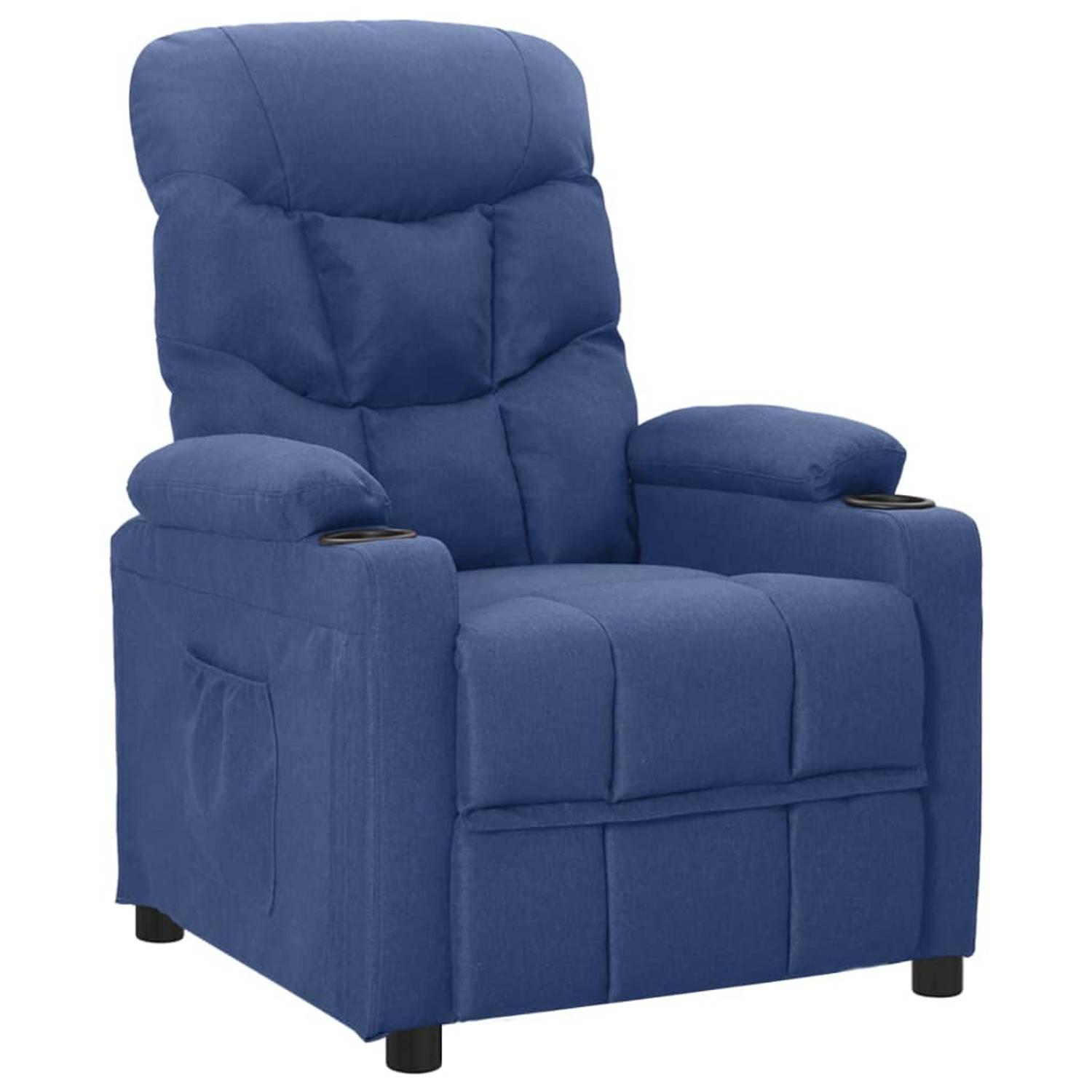 Vidaxl Fauteuil Verstelbaar Stof - Blauw