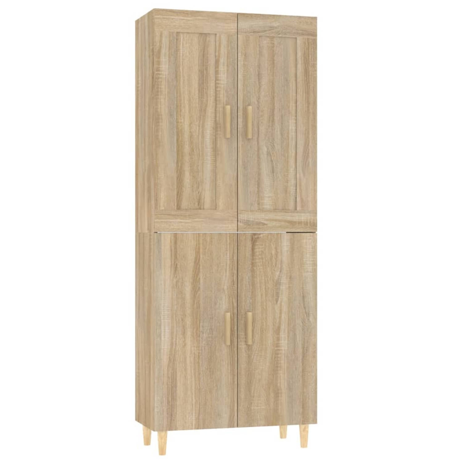 Vidaxl Hoge Kast 70x34x180 Cm Bewerkt Hout Sonoma Eikenkleurig - Bruin