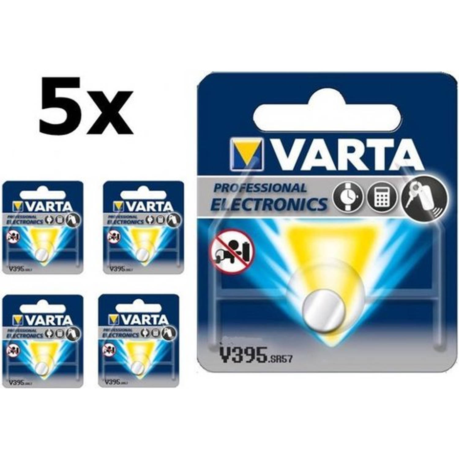 Varta 5 Stuks 399-395/g7/sr927w 1.5v 52mah Knoopcel Batterij