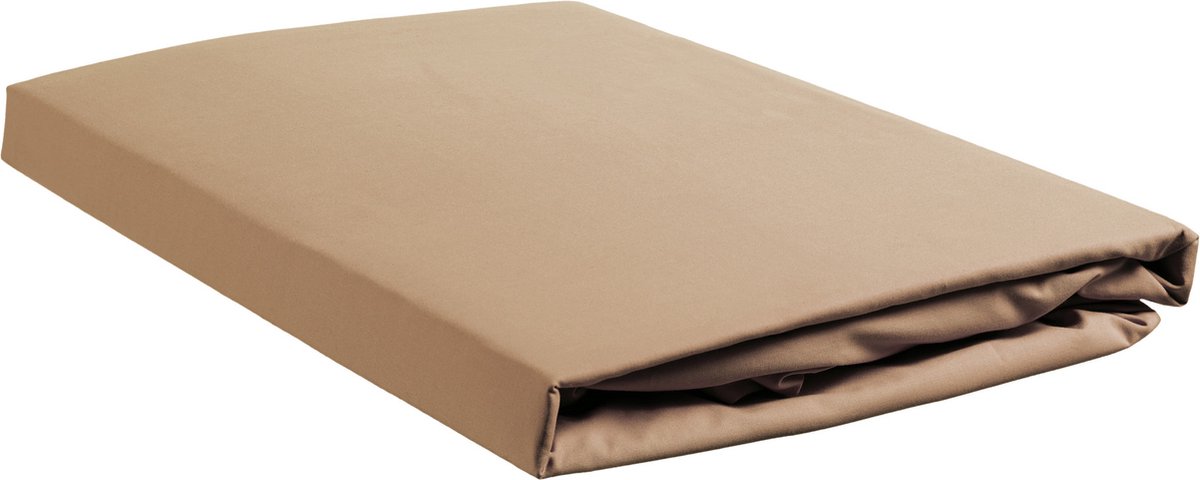 AMBIANTE Hoeslaken Katoen Khaki-1-persoons (90x200 Cm) - Beige