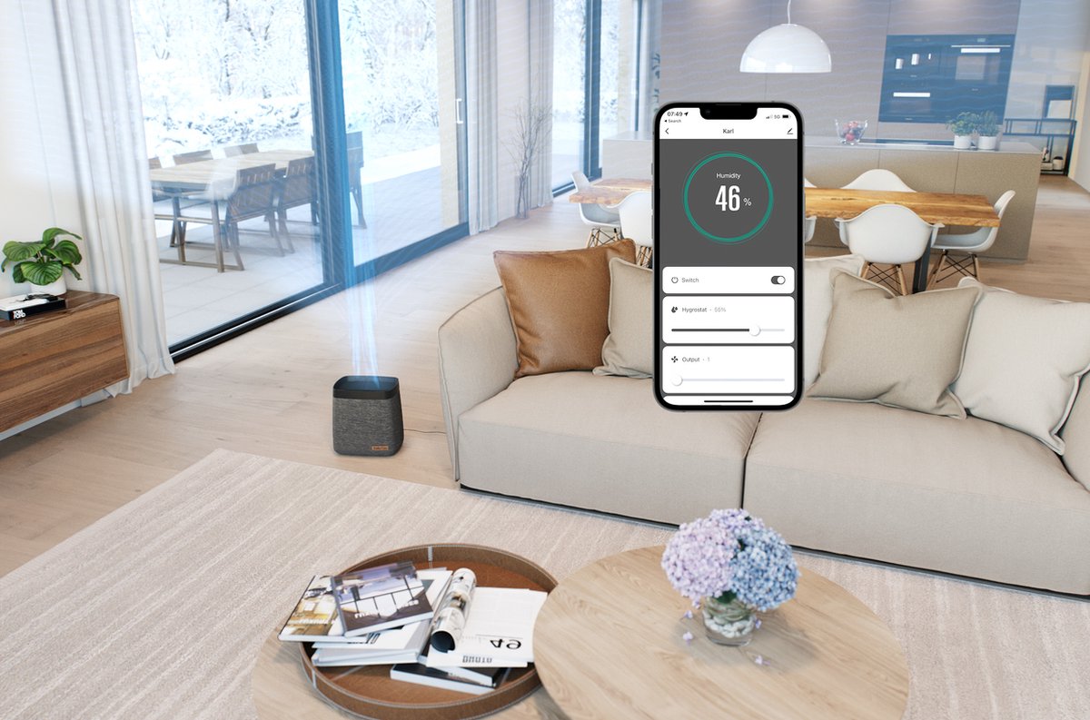 Stadler Form - Karl - Luchtbevochtiger 100m2/250m3 - Zwart