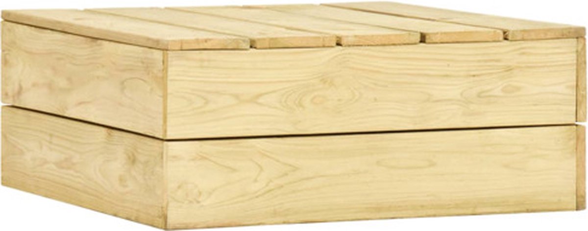 vidaXL Tuintafel 75x75x31 cm geïmpregneerd grenenhout - Marrón