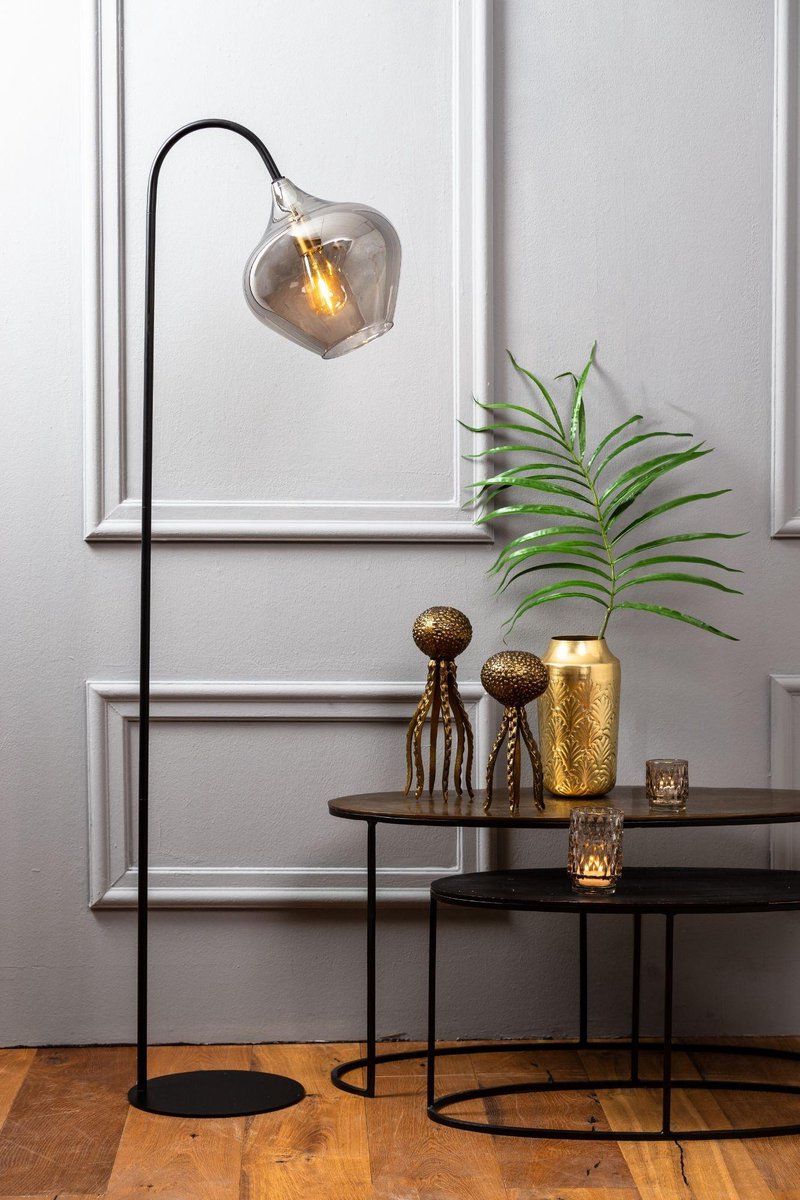 Light & Living Vloerlamp Rakel - Mat/Smoke - 28x45x160 cm - Grijs