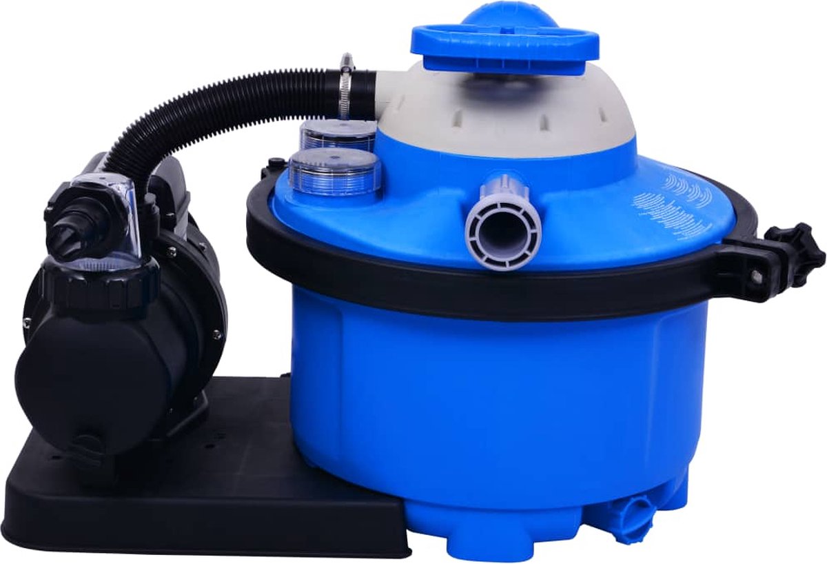 vidaXL Zandfilterpomp met timer 450 W 25 L - Blauw