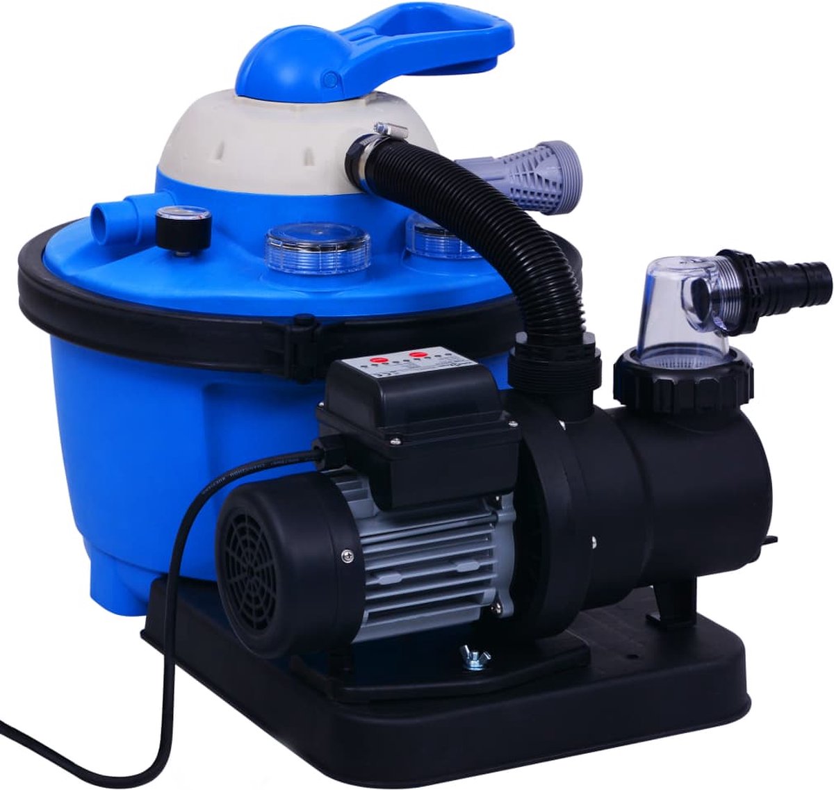 vidaXL Zandfilterpomp met timer 450 W 25 L - Blauw