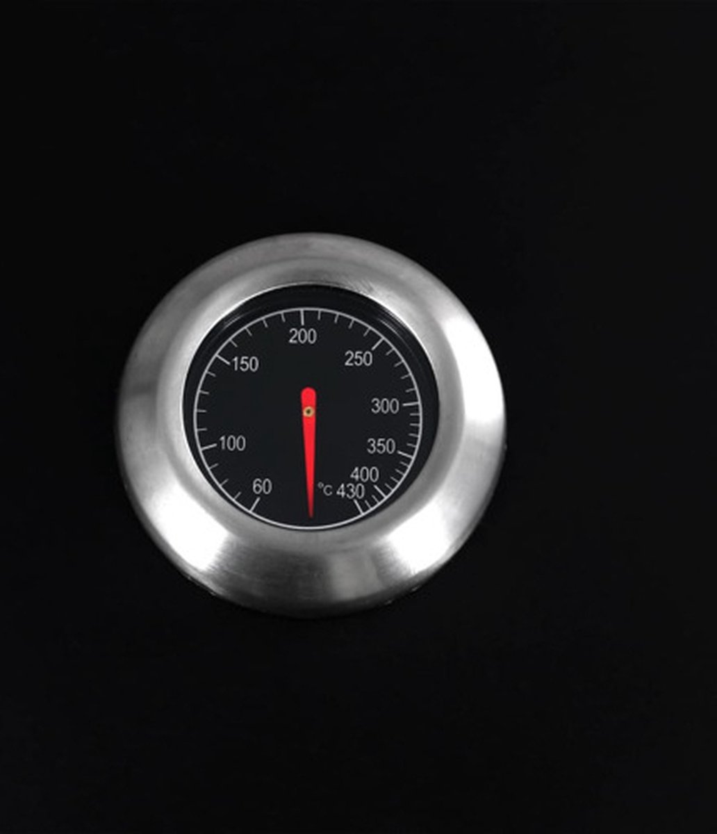 vidaXL Gas-/houtskoolbarbecue met 3 branders - Zwart