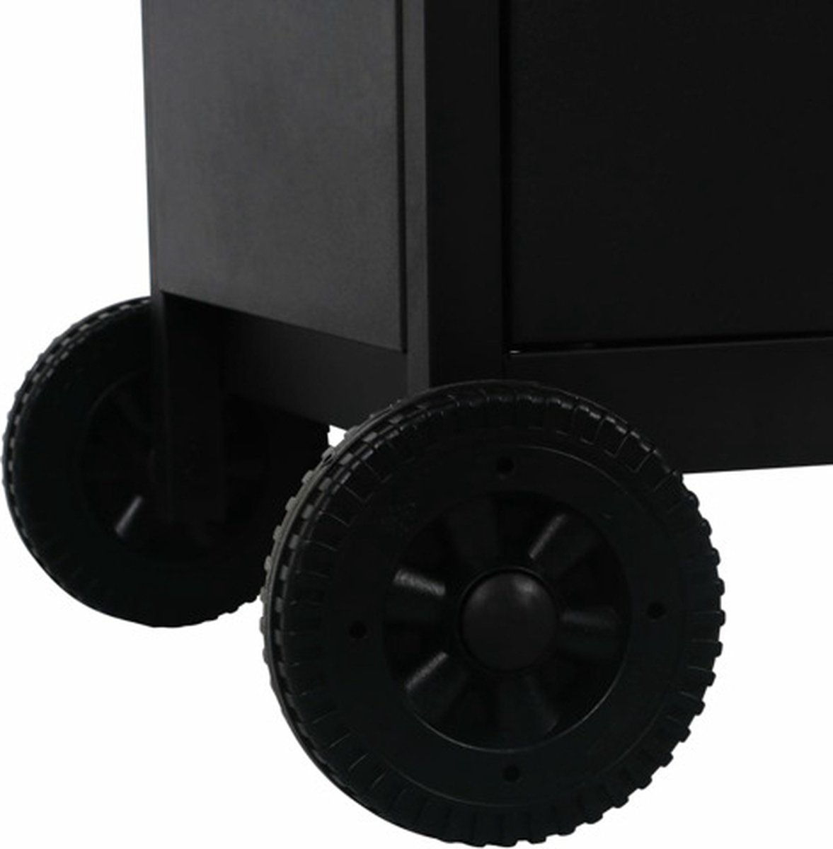 vidaXL Gas-/houtskoolbarbecue met 3 branders - Zwart