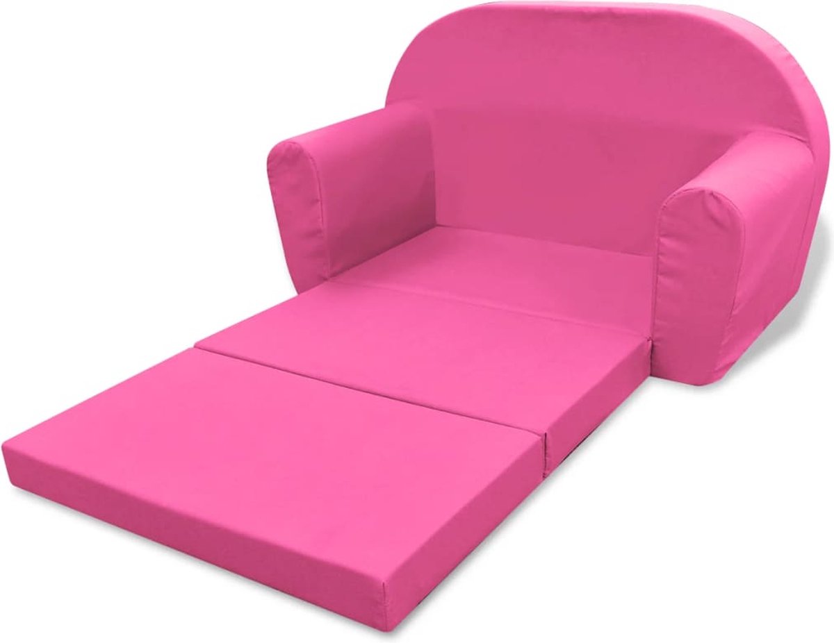 vidaXL Loungestoel voor kinderen uitklapbaar - Roze