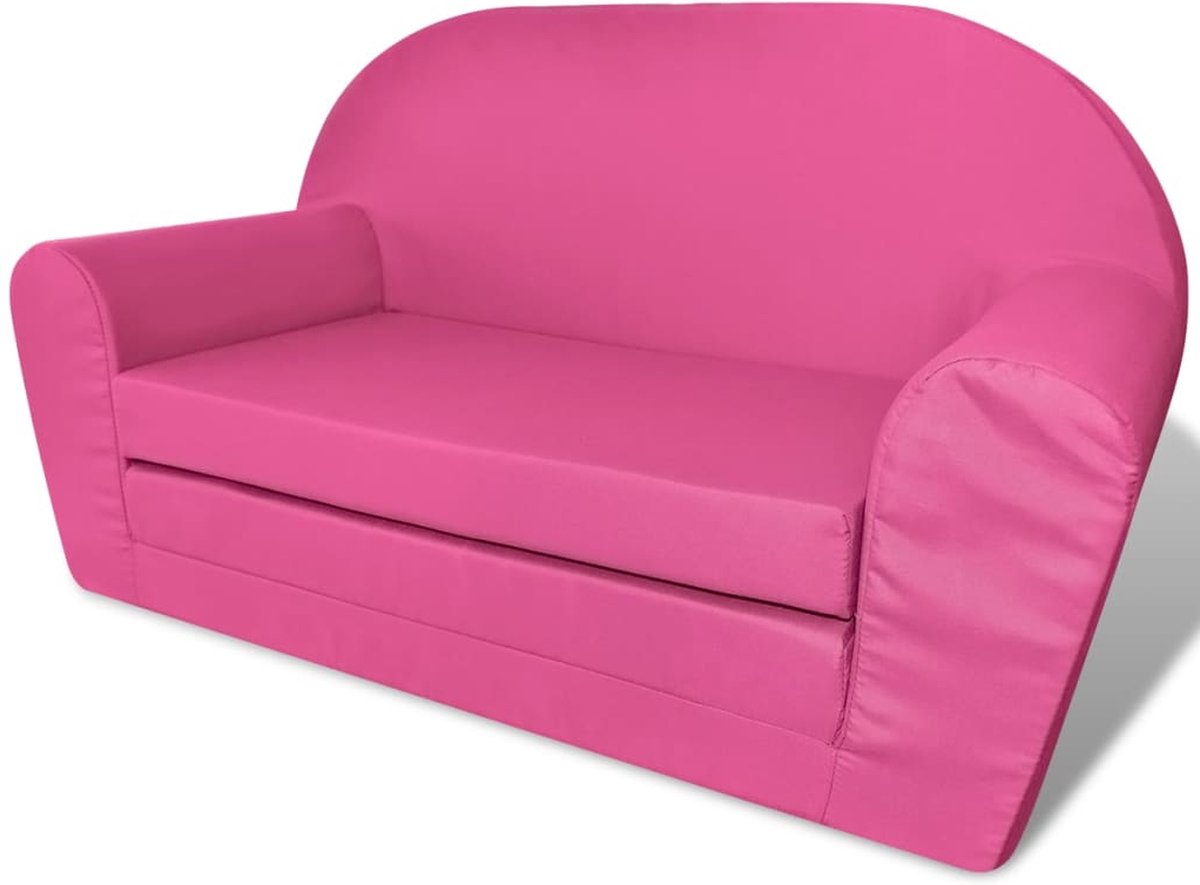 vidaXL Loungestoel voor kinderen uitklapbaar - Roze