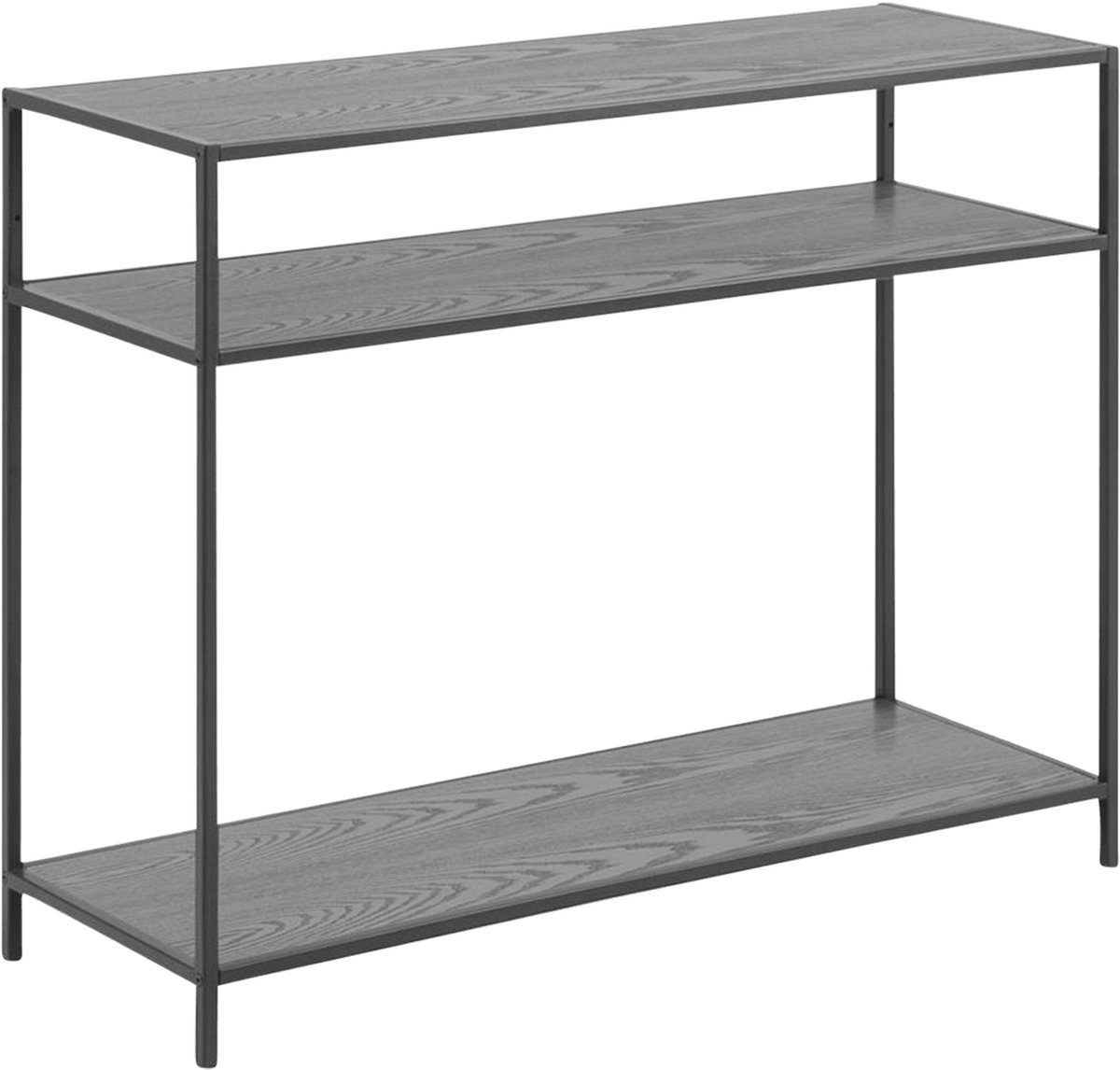 Lisomme Vic houten sidetable - 100 x 35 cm - Zwart