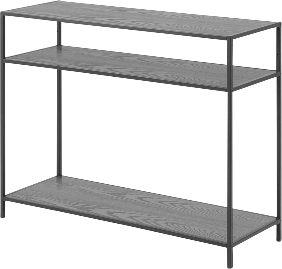 Lisomme Vic houten sidetable - 100 x 35 cm - Zwart