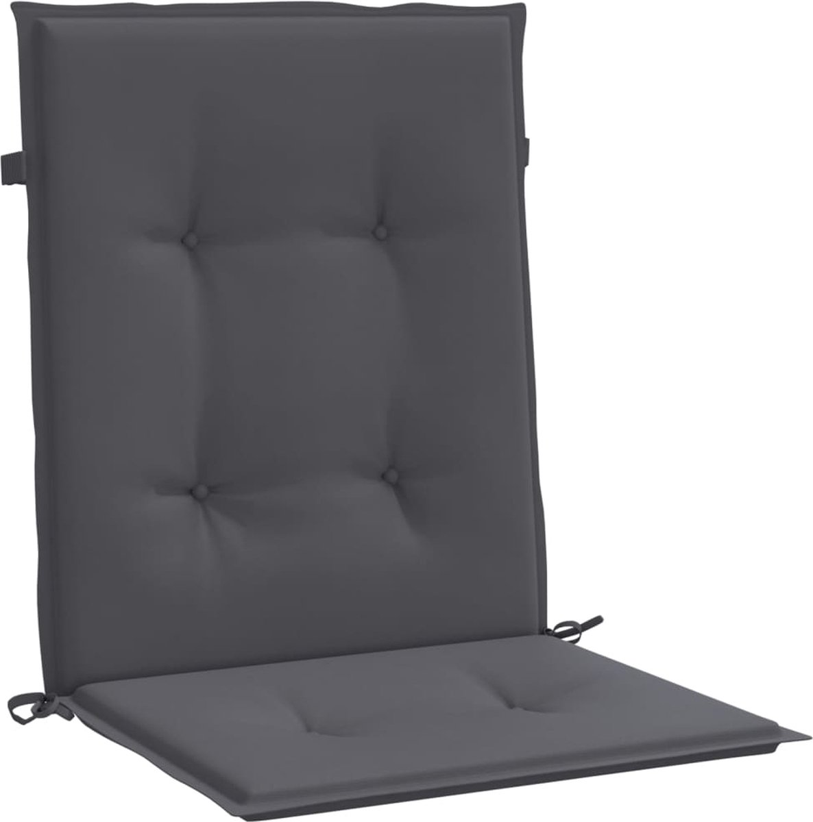 vidaXL Tuinstoelkussens 2 st 100x50x3 cm antraciet - Grijs