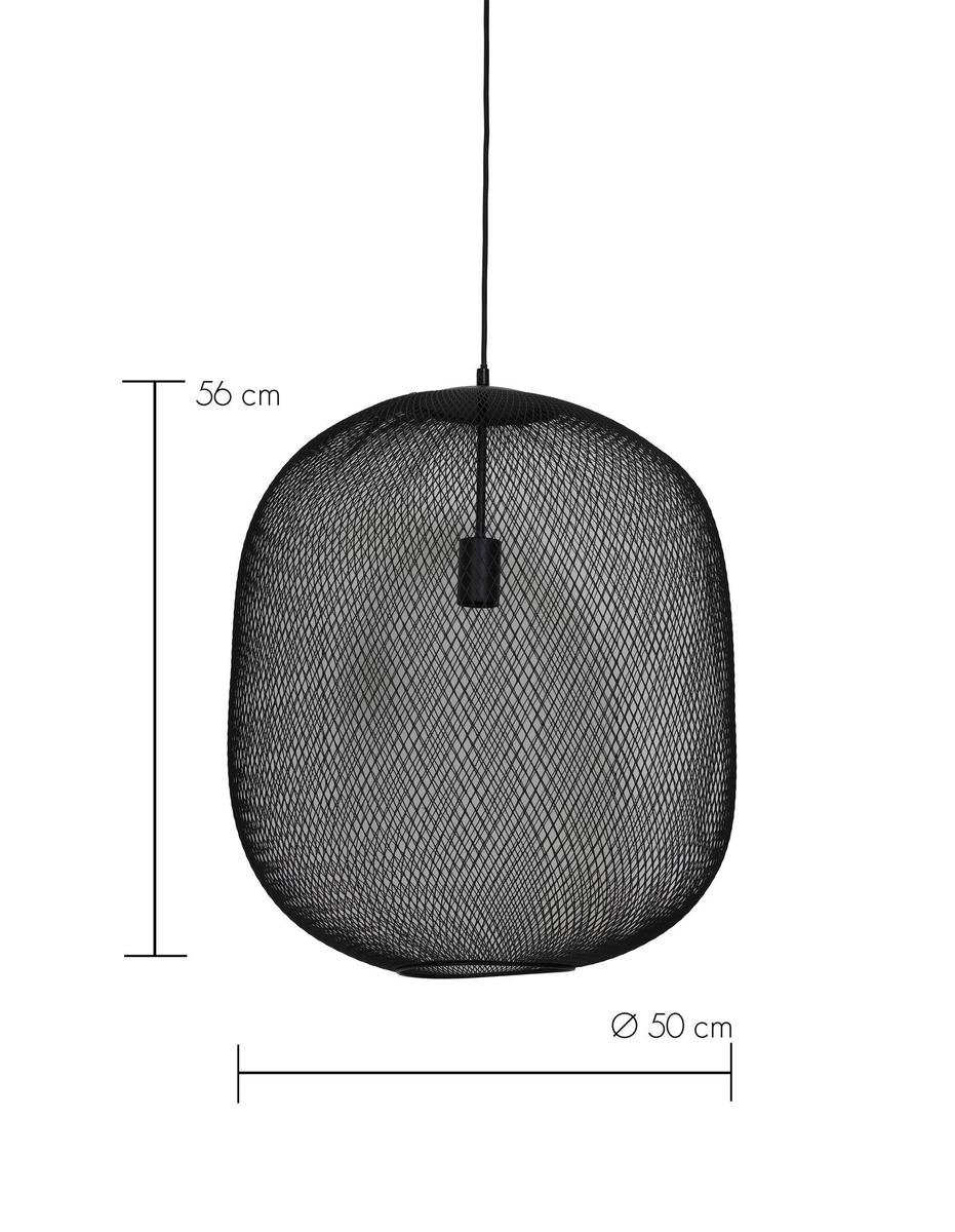Light & Living Hanglamp Ø50x56 cm REILLEY mat - Zwart