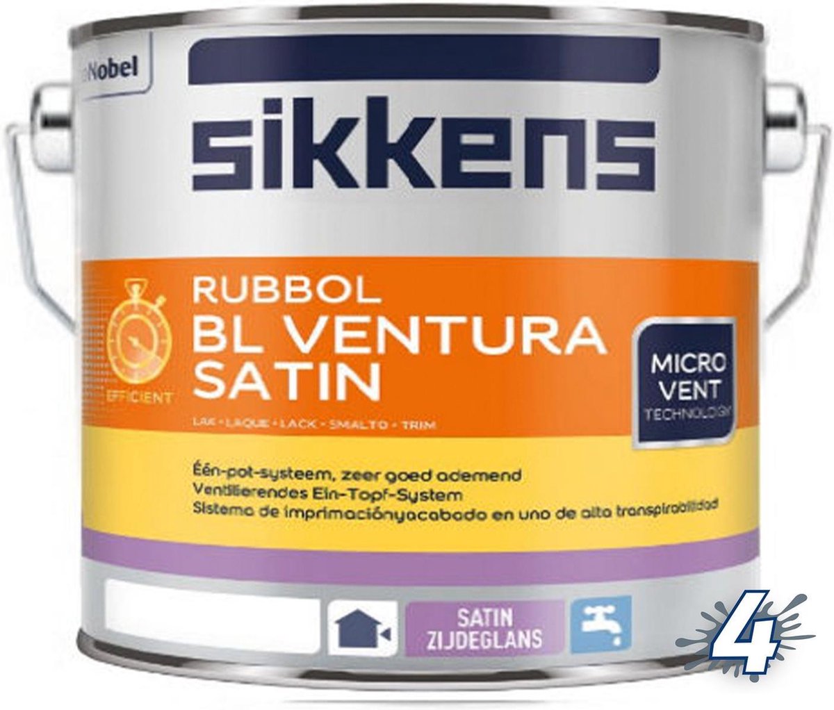 Sikkens Rubbol BL Ventura Satin 2,5 l - Wit