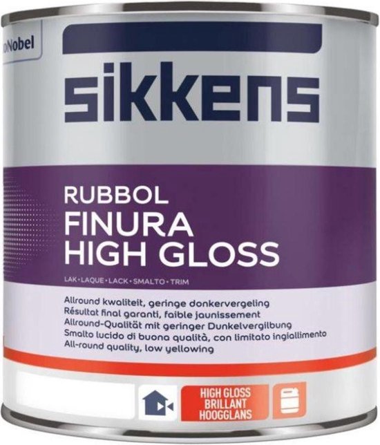 Sikkens Rubbol Finura High Gloss 2,5 l - Wit