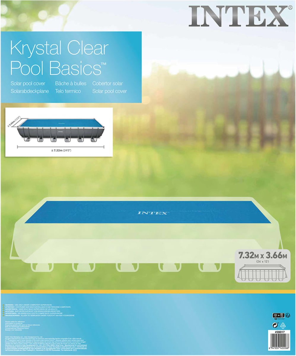 Intex Solarzwembadhoes 716x346 cm polyetheen - Blauw