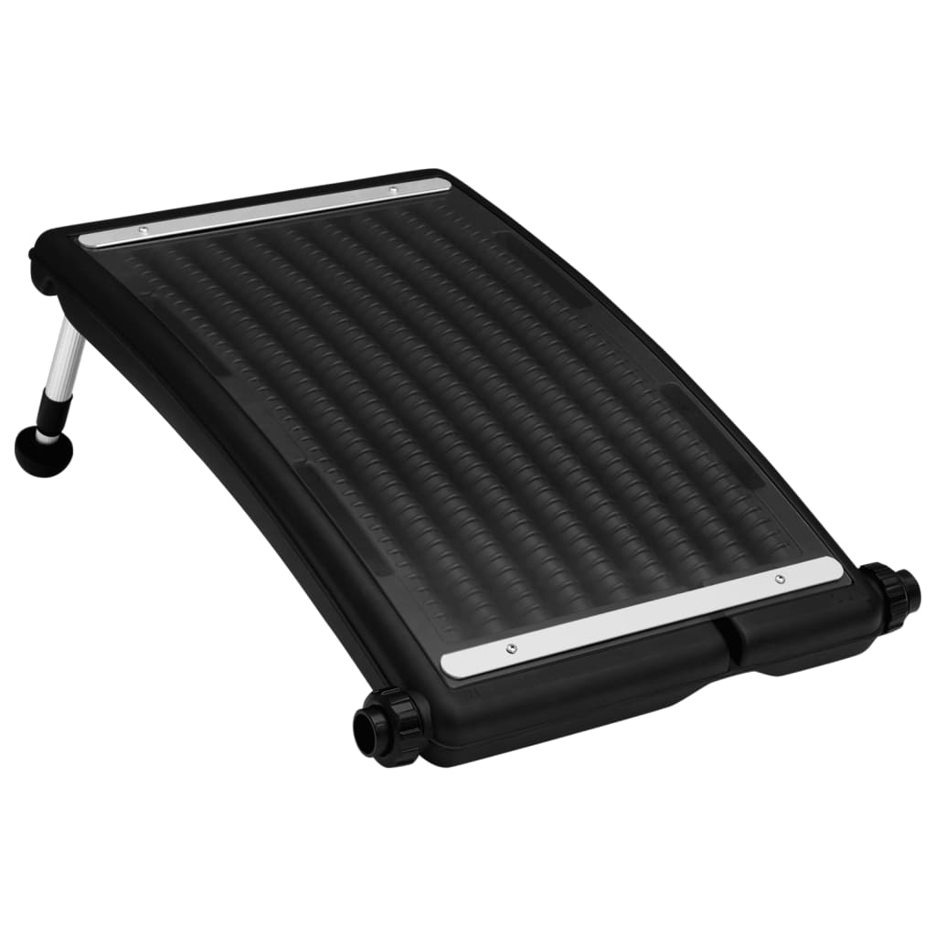 vidaXL Verwarmingspanelen zwembad 3 st solar gebogen 72,5x46 cm - Zwart