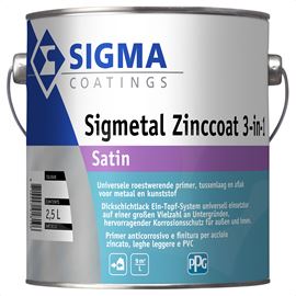 Sigma Sigmetal Zinccoat 3 In 1 Satin - Mengkleur - 2,5 l