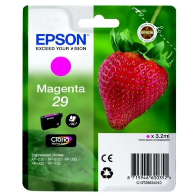 Epson Epson 29 Inktcartridge magenta, 180 pagina's T2983 Replace: N/A