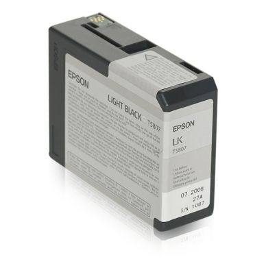 Epson Epson T5807 Inktcartridge licht zwart, 80 ml T5807 Replace: N/A