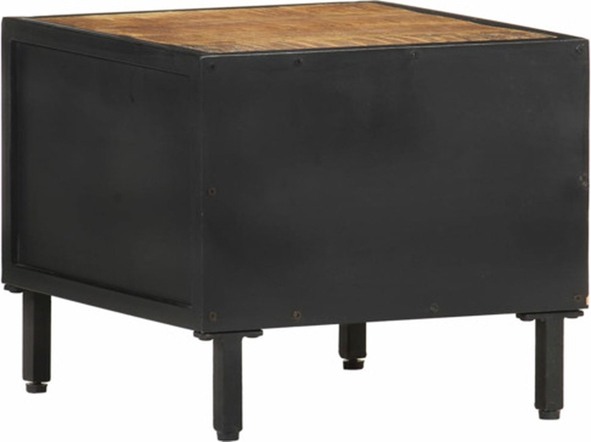 vidaXL Nachtkastje 40x40x35 cm ruw mangohout - Bruin