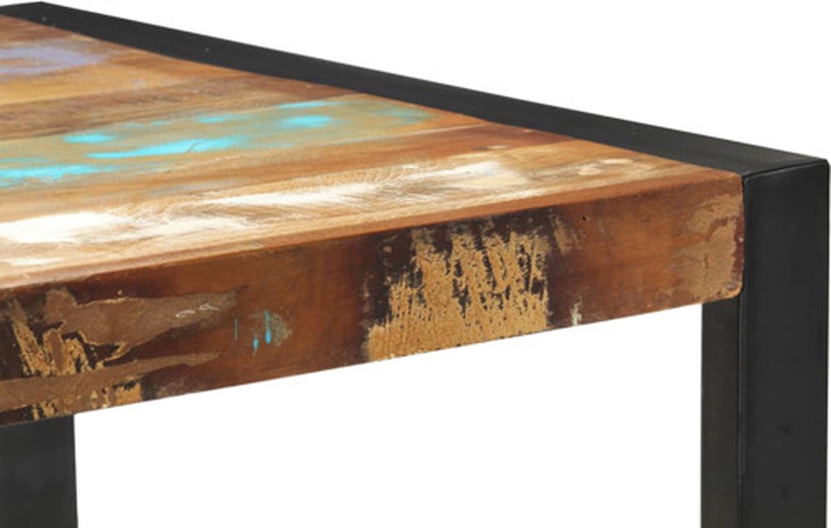 vidaXL Wandtafel 110x35x76 cm massief gerecycled hout - Bruin