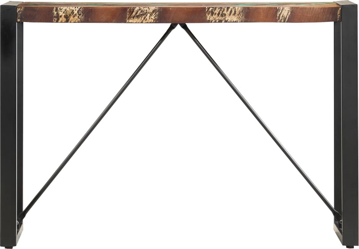 vidaXL Wandtafel 110x35x76 cm massief gerecycled hout - Bruin
