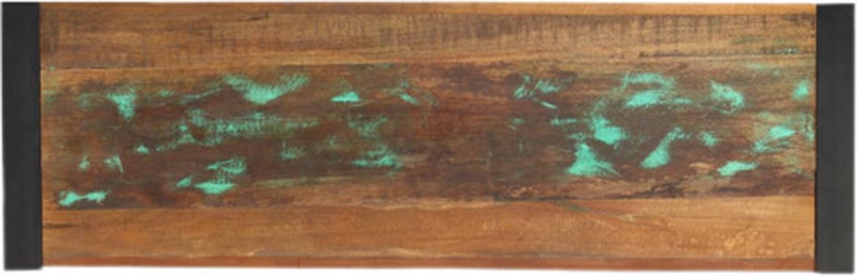 vidaXL Wandtafel 110x35x76 cm massief gerecycled hout - Bruin