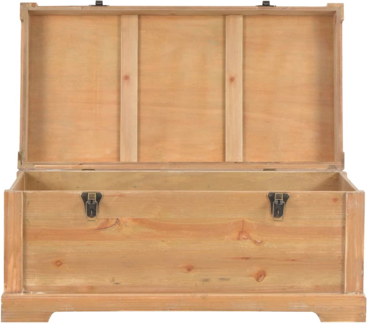 vidaXL Opslagkist met kussen 80x40x40 cm MDF - Bruin