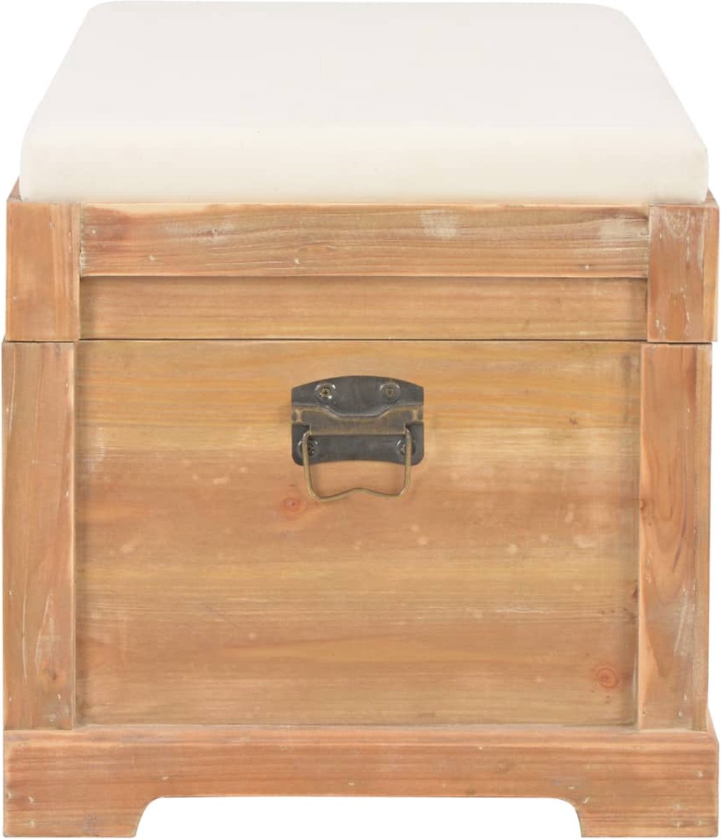 vidaXL Opslagkist met kussen 80x40x40 cm MDF - Bruin