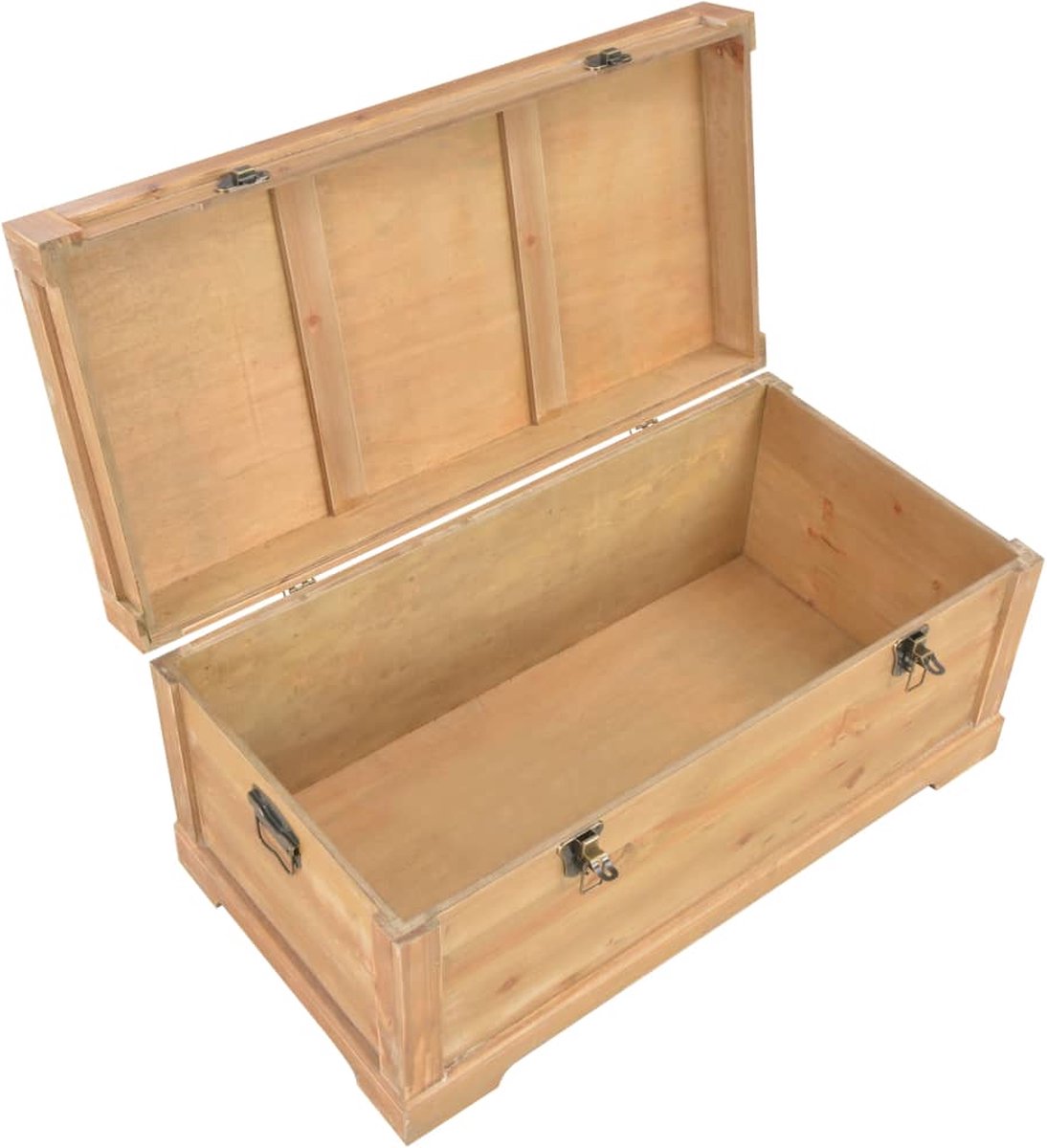 vidaXL Opslagkist met kussen 80x40x40 cm MDF - Bruin