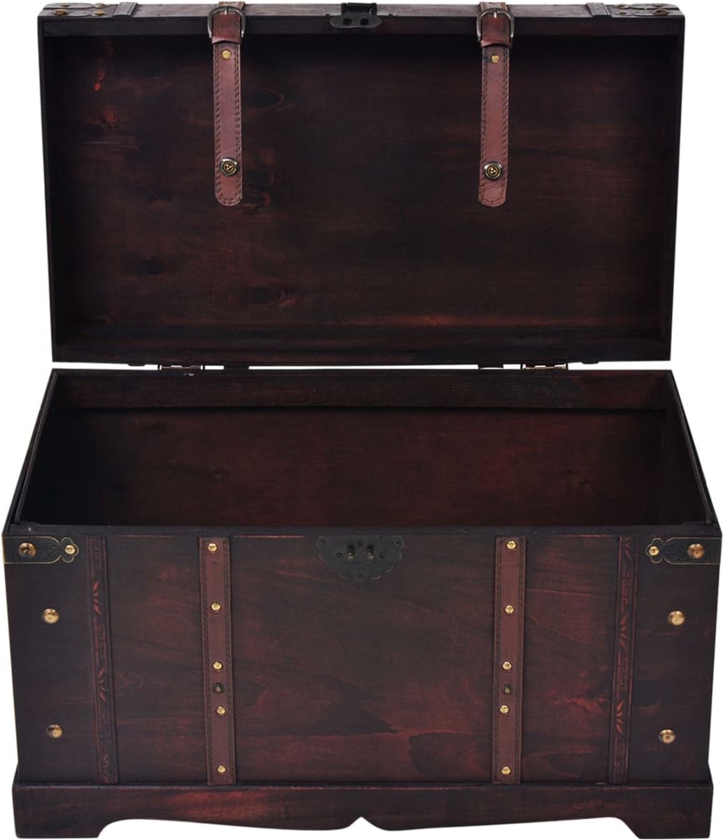 vidaXL Schatkist vintage stijl 66x38x40 cm hout - Bruin