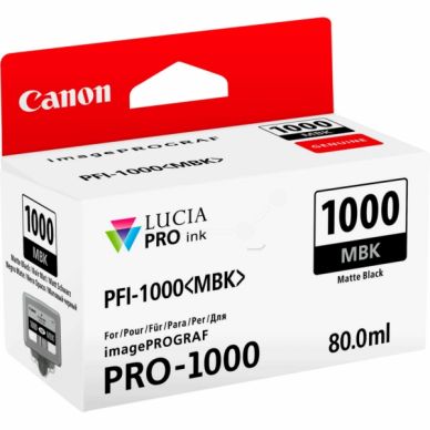 Canon Canon PFI-1000 MBK Inktcartridge matzwart, 80 ml PFI-1000MBK Replace: N/A