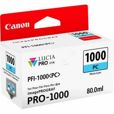 Canon Canon PFI-1000 PC Inktcartridge licht cyaan, 80 ml PFI-1000PC Replace: N/A