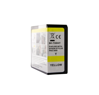WL Inktcartridge, vervangt Epson T5804, geel, 84 ml 0T5804 Replace: N/A