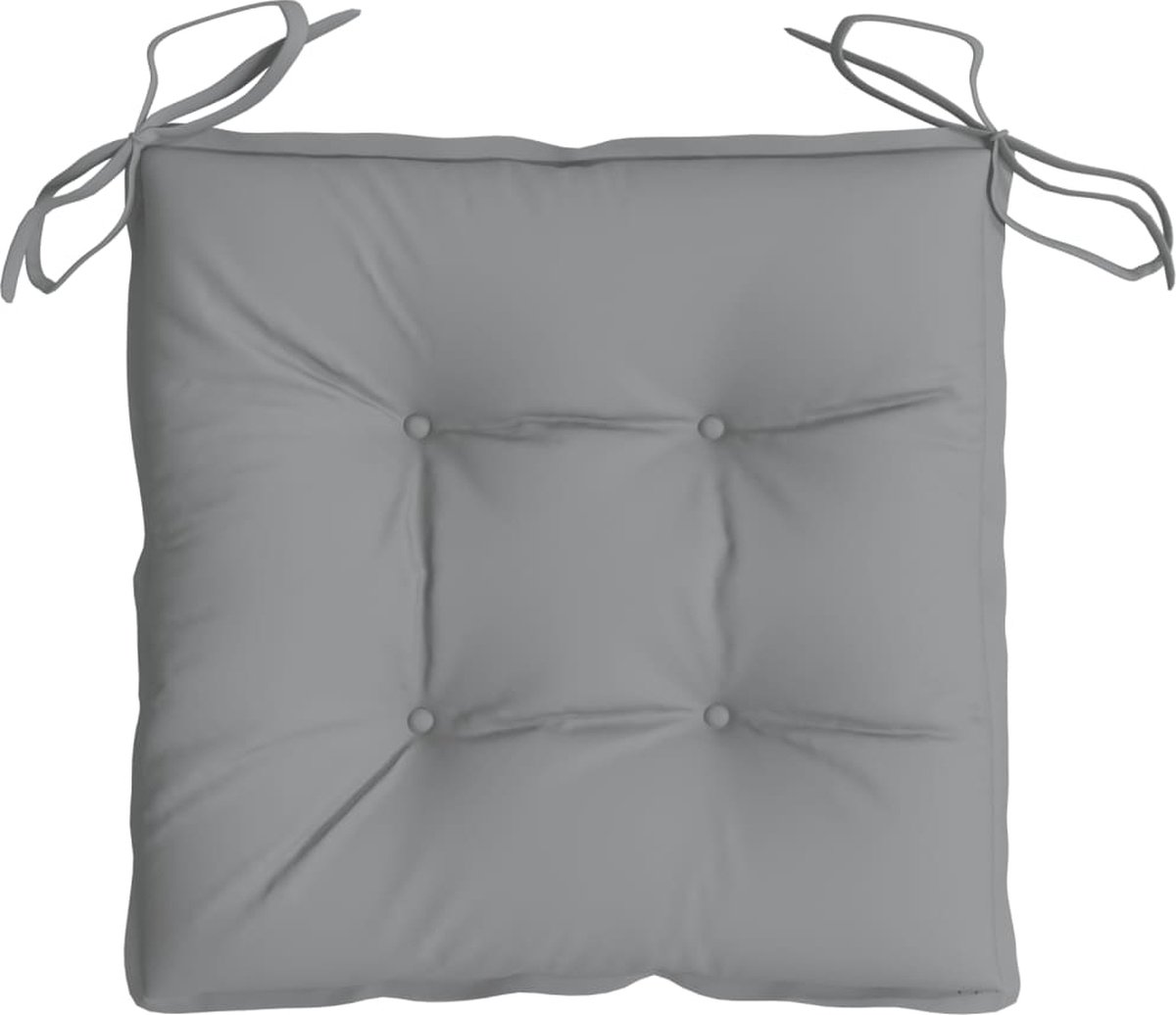 vidaXL Stoelkussens 4 st 50x50x7 cm stof - Grijs