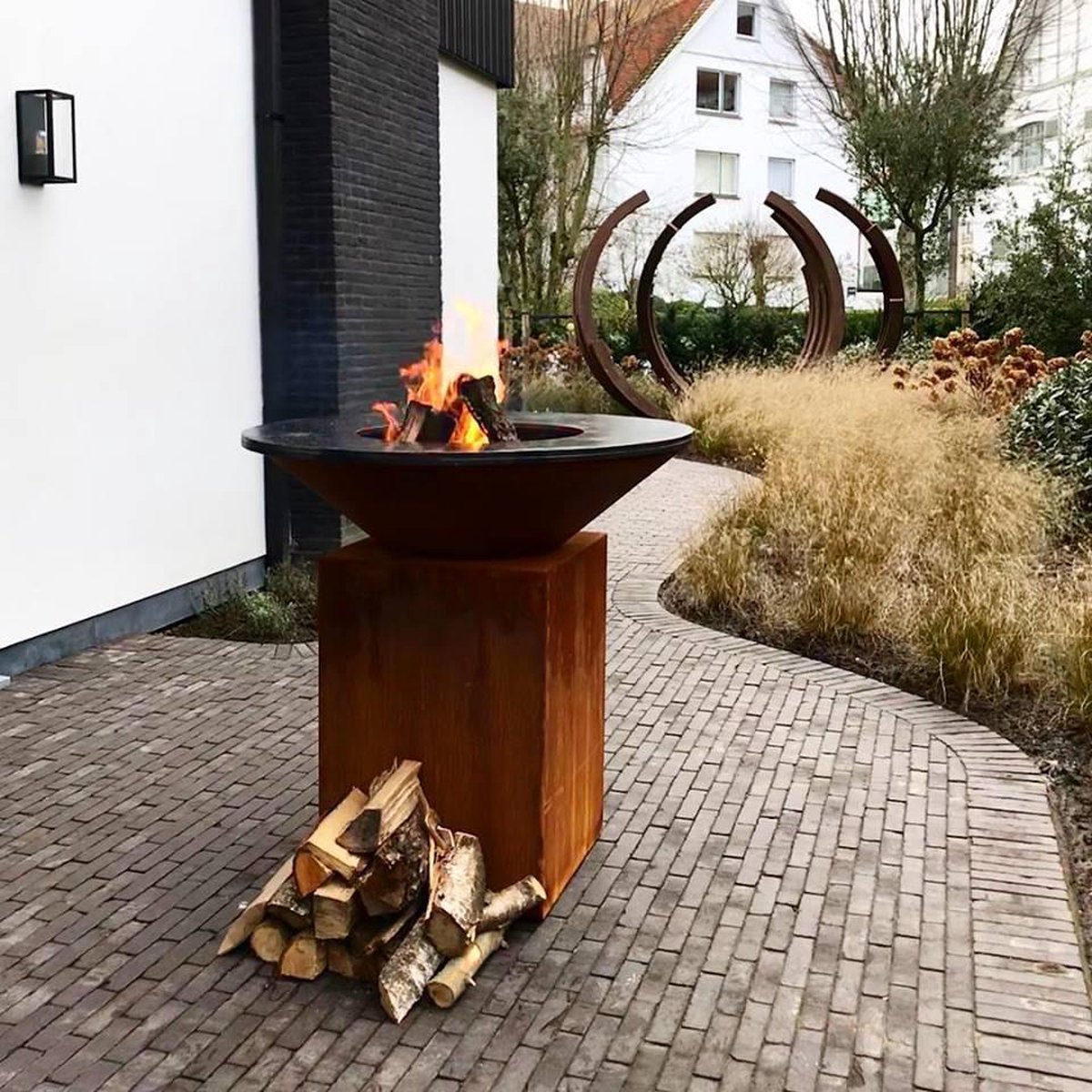OFYR Classic 100-100 (Horeca) - Staal - Vuurschaal - Bruin